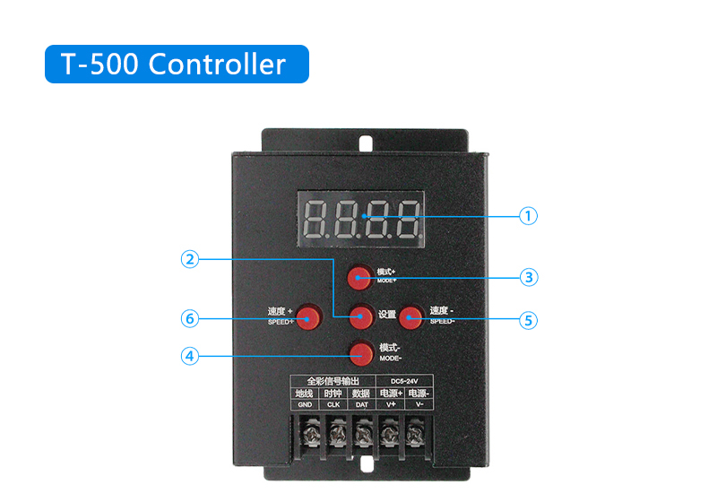 Multi Chip LED Pixel Controller , RGB Magic Lighting Remote Controller