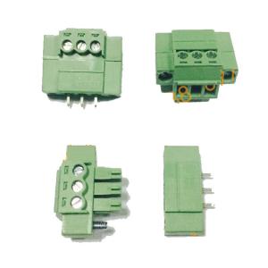 3.81mm Pitch PCB Screw Terminal Blocks Plug + Straight Angle Pin Header with Flange