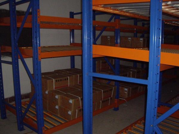 Quality galvanized selective Carton flow rack , Long span gravity flow shelving for sale