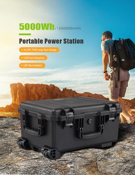 AC PD Rechargeable Portable Power Station 5120wh Two Way Fast Charge