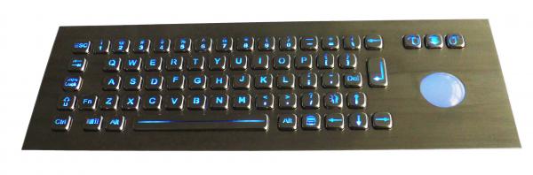 Quality Stainless steel Illuminated USB Keyboard with trackball Compact Format for sale