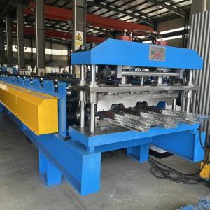 China 10-15m/min Forming Speed Floor Deck Roll Forming Machine Customized With 1 Station Embossing wholesale