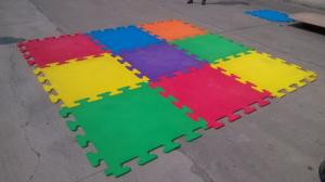 China high quality factory price anti-slip crossfit interlock EPDM  pure color rubber tiles on sale