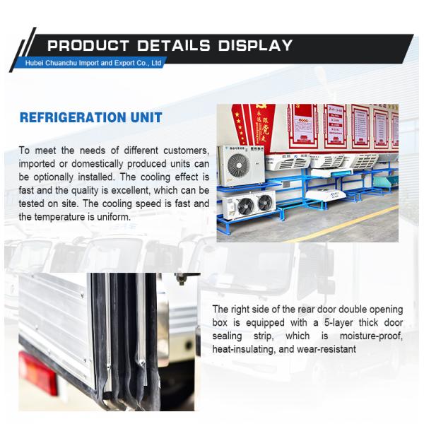 Changan 3ton Small Refrigerated Truck for Transporting Refrigerated Fresh Vegetables and Fruits Temperature Range -18