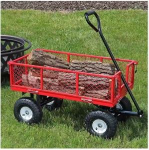 China 86*46*51cm Garden Wagon Cart Foot Brake And Occasion Selection For Easy Transporting on sale