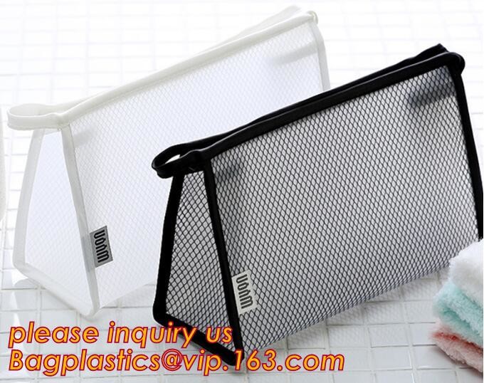 Promotional Low MOQ colorful A5 size matte waterproof mesh PVC file pocket folder/document bag with zipper and custom lo