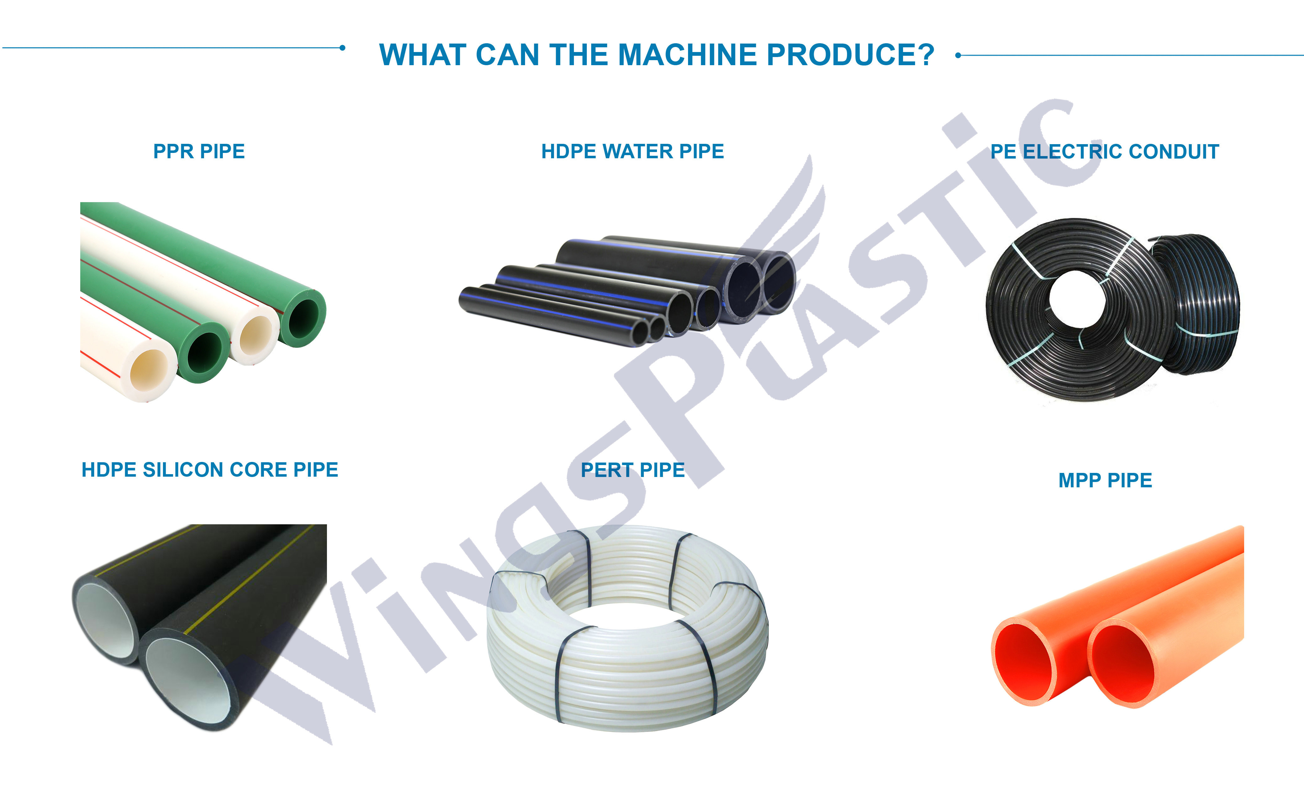 hdpe pipe extrusion line plastic PE PPR pipe extrusion machinery PE electrical pipe manufacturing machine