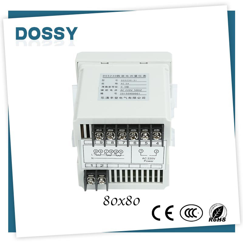 80x80mm LCD display Ampere meter Three phase meter panel anolog meter for parameter measurement