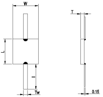 30db DC 2.7Ghz 8.9*5mm Leaded Chip Attenuator 100 Watt