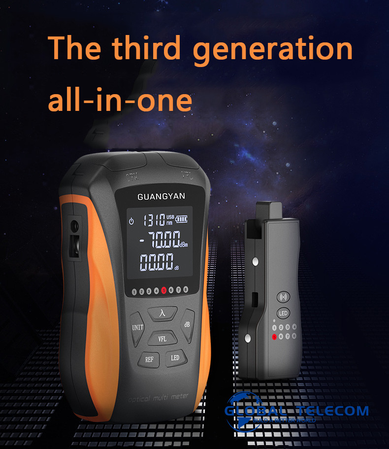 multi function Mini Optical Power Meter , 5 in 1 Opm Power Meter rechargeable battery