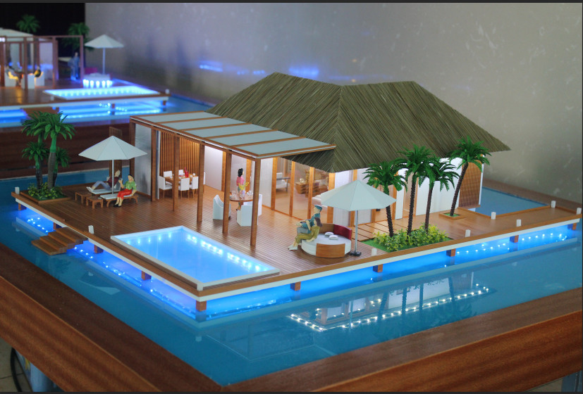 Durable Handmade Building Models , Table Display Exhibition Design 3D Model