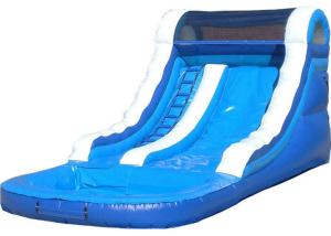 China Customized Blue Kids Inflatable Water Slide / Blow Up Pool Slides For Inground Pools on sale