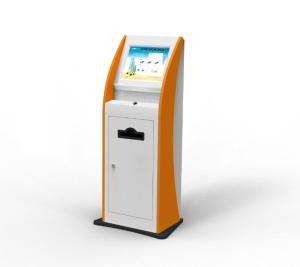 Interactive Queuing Free Standing Kiosk Card Reader Receipt Printer Design
