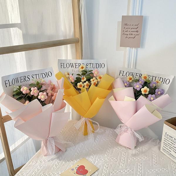 Quality Beautiful simulation flower plush bouquet 520 Mother's Day eternal flower gift set to send girlfriends hand bouquet for sale