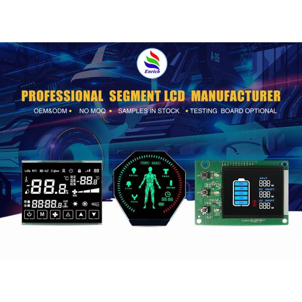 STN Transmissive Segment LCD Display with 12 0'clock Viewing Angle for Industrial Applications