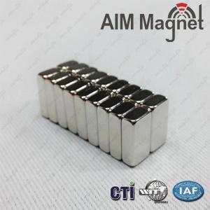 China Best Service Block 12.7x3.175x25.4 mm N52 Nickel Magnet wholesale