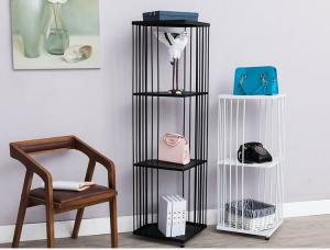 Multi Function Shop Display Shelving Bag Display Rack 4 Layers Customized Logo