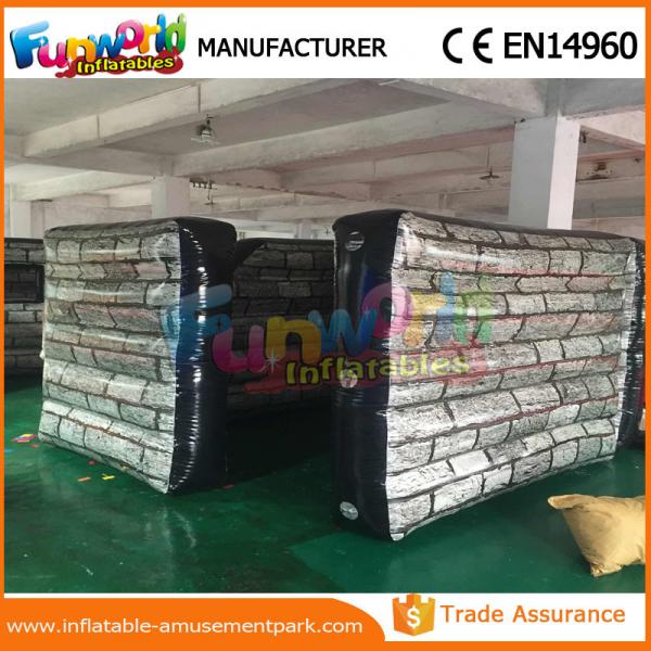 Quality Customized Size Waterproof Inflatable Barricade Paintball Bunker Inflatable Wall Bunker for sale