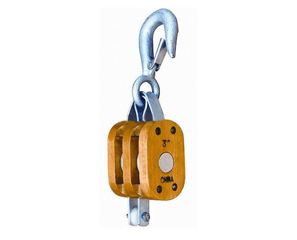 Quality JTWP-A2 Regular Wood Pulley(double wheel with hook) for sale