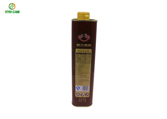 Olive Oil Tin Can of 250ml Square Cylinder Shape 0.18-0.25 Mm Thickness