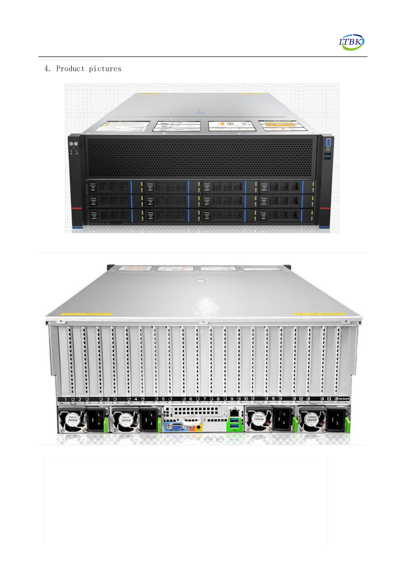 64GB DDR4 AMD EPYC 4U Server with ITBK ZC 4835 AI Support