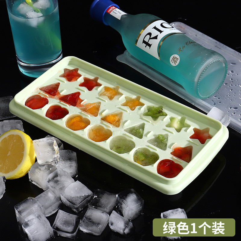 Ice Cube Trays 4 Pack, 56 Pcs Silicone Ice Cubes Tray Maker With Spill-Resistant Removable Lid, Easy Release & Pop Out, LFGB And BPA Free, Stackable