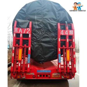 China Bulldozer Transport Hydraulic Gooseneck 100T Detach Lowboy Trailer wholesale