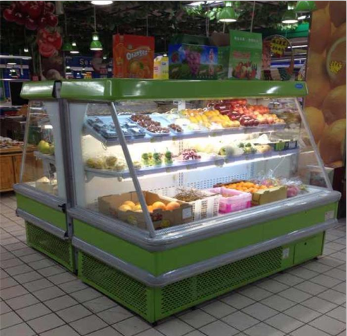 Commercial Upright Display Chiller Microcomputer Temperature Control With Digital Display