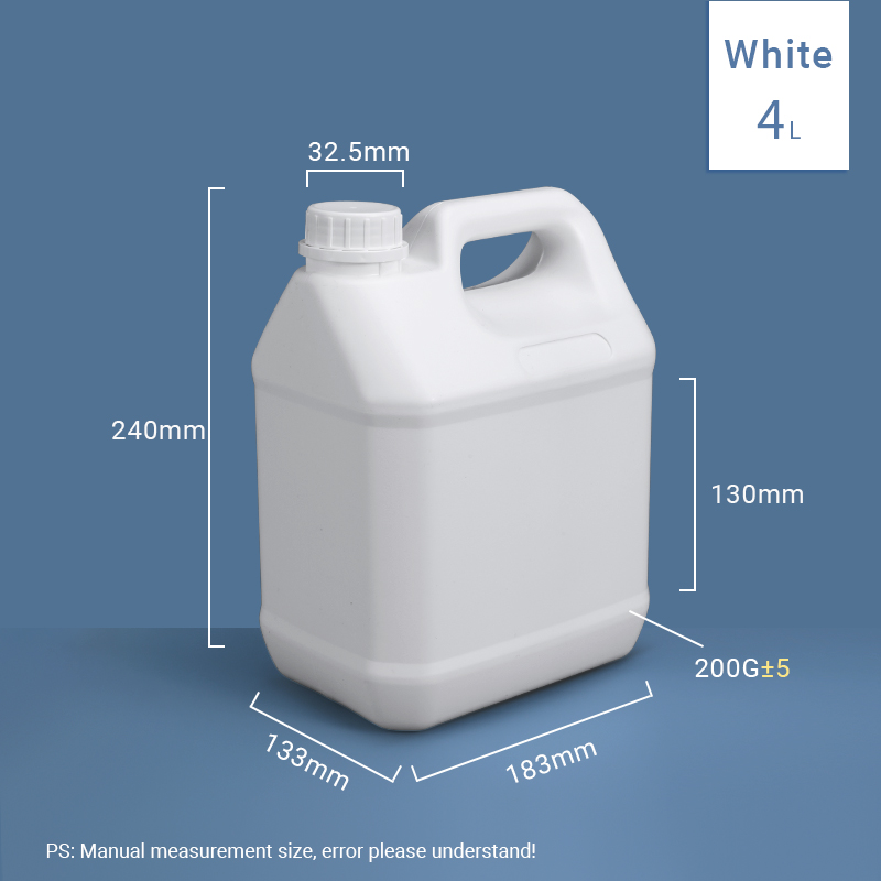 HDPE Plastic Fluoride Transparent Reagent Bottle 1000ml 1L For Chemical Packaging