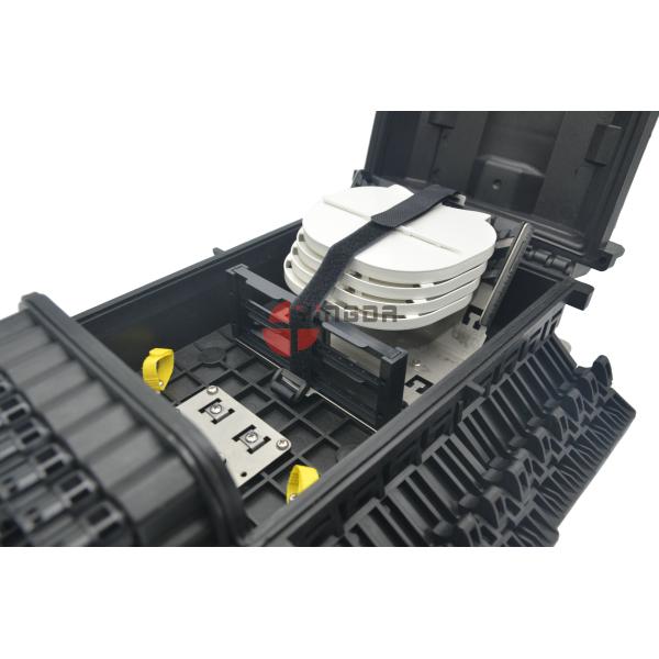 PP Material IP68 Pole Mount 24 Ports FTTH Drop Cable Fiber Cable Joint Box Enclosure