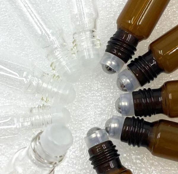 Quality Refillable Glass Rollerball Perfume Bottles 3ml 4ml 5ml Clear Transparent for sale