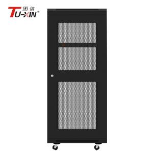 19 Inch 27u Computer Server Rack Enclosure Cabinet SPCC Cold Rolled Steel With Mesh Door