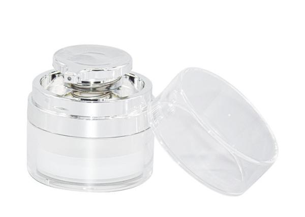 Quality 70g Round Acrylic Cosmetic Airless Jar Packaging For Eye Cream for sale