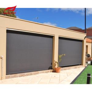 Knitted Fabric Outdoor Roller Blinds Window Electric Patio Windproof
