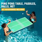 Floating Swimming Pool Table Tennis with EVA Pingpong Table Tray Table in Green