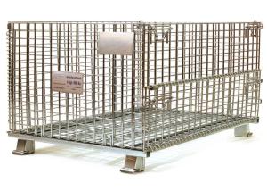 Collapsible wire mesh containers