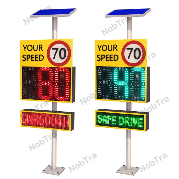 Solar Built In Radar Three Digital Display With One Line Display Beacon System