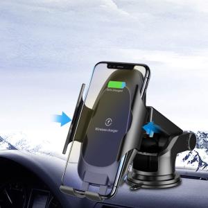 China Auto Clamping 10W Car Cellphone Wireless Charger With Suction Cups wholesale