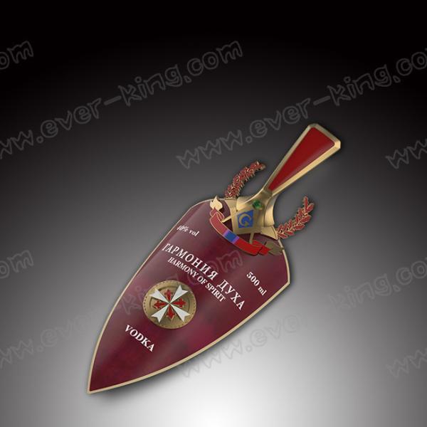 Custom Embossing Stamping Sticker Spirits Metal Label