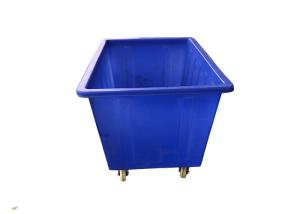 China Materials Handling Linen 450L Poly Box Truck Rectangular Tapered Tub Trolleys wholesale