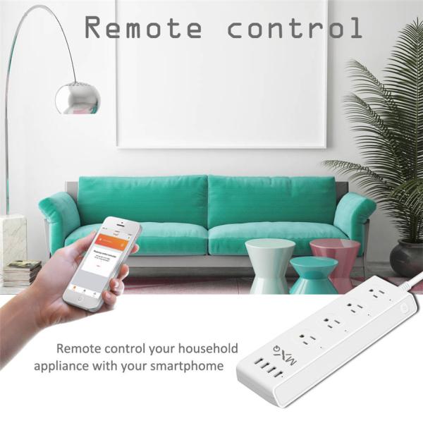 Universal USB Electrical Wireless Smart Power Strip Anti Fire ABS Material Materials