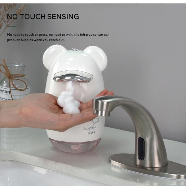 1800mAh Cute Automatic Soap Dispenser PETG Infrared Motion Detector