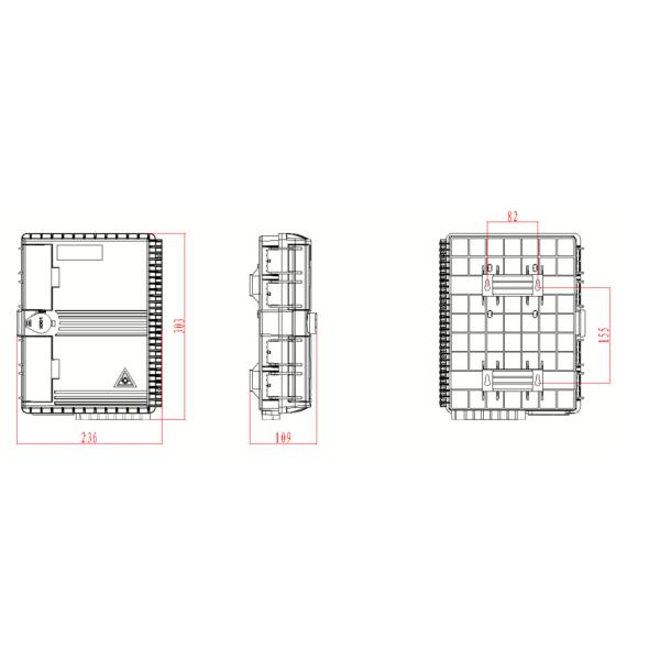 16F Caixa FTTH Optical Fiber Distribution Box Outdoor Fiber Optic Patch Panel