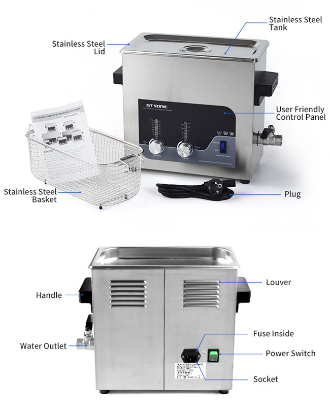 GT Sonic DVD Washer 240V 60Hz Digital Ultrasonic Cleaner SUS304 tank