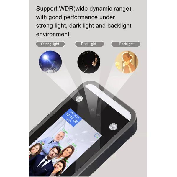 Touch Screen 0.5m Dynamic Face Recognition Terminal Attendance Machine Face Detection