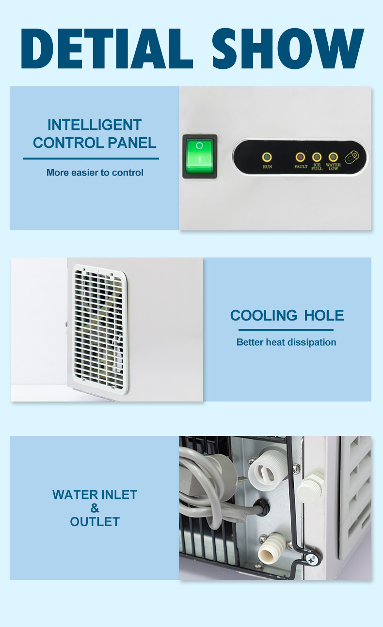 25kg Small Nugget Ice Maker Under Counter Economic Portable Ice Nugget Machine