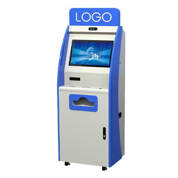 Quality 22 Inch ID Card Reader A4 Printer QR Code Scanner Self Service Kiosk for Hospital for sale
