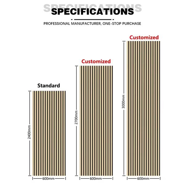 Wood Slat Acoustic Panel Using MDF For Enhanced Sound Absorption