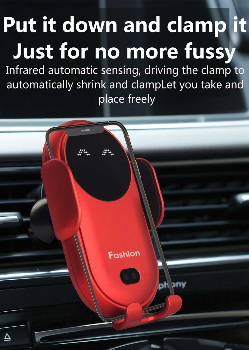 Phone Holder for Car 10W/7.5W/5W Fast Charging Auto Clamp Air Vent Charge for iPhone