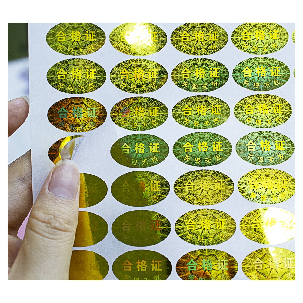 Anti Counterfeit CMYK Color Tamper Evident Security Labels